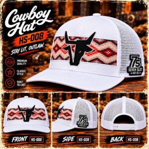 Aztec Longhorn - White