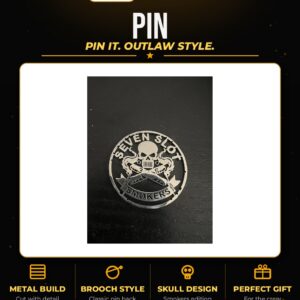 7S Skull Brooch Pin